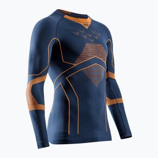 Herren Thermoaktivshirt X-Bionic Energy Accumulator Light Shirt marine/orange