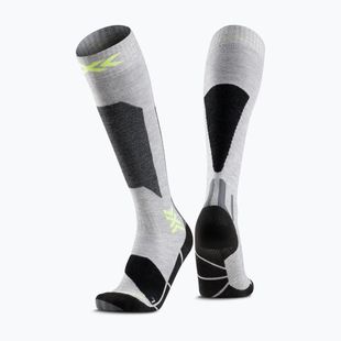 Skisocken X-Socks Ski Discover Otc rhino grey/canary