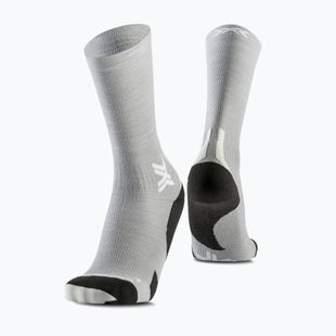 Socken X-Socks Run Discover Merino Crew seal grey/light sand