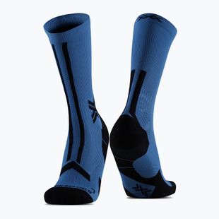Herren X-Socks Trailrun Discover Crew Socken mineral blau/x schwarz