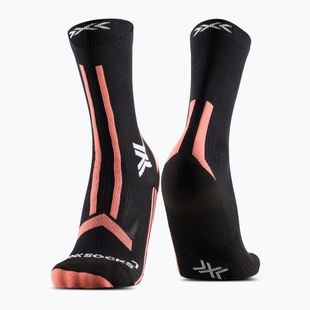 Damensocken X-Socks Trailrun Discover Crew x schwarz/staubig rosa