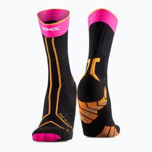 X-Socks Trailrun Terraskin Expert Crew x schwarz/fluo pink/blazing orange Socken