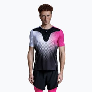 Herren X-Bionic Corefusion Lauf-T-Shirt dot fade/neo pink/weiß