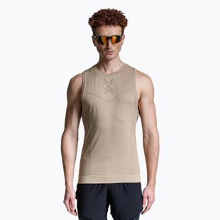 Men's X-Bionic Xceed Run Sand/Dunkelsand Lauftank-Top