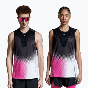 X-Bionic Corefusion Run Tank Top dot fade/neo pink/weiß