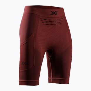 Damen-Laufleggings X-Bionic Xceed Run Tights oxide red/x black