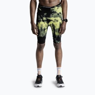 Herren-Laufshorts X-Bionic Efektor Tights tie dye electric energy