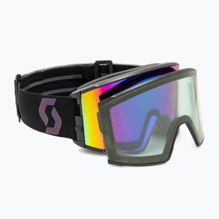 Skibrille SCOTT React black/aurora green/enhancer teal chrome/pro green