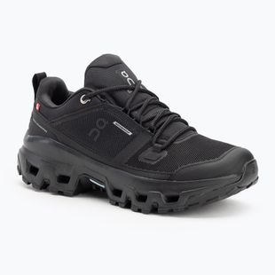 Schuhe Damen On Cloudrock Low Waterproof black/black