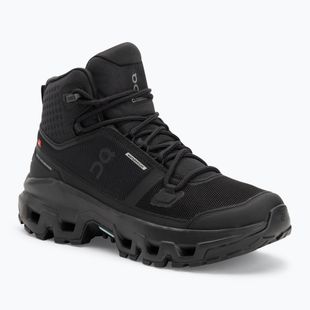 Schuhe Damen On Cloudrock Mid Waterproof black/black