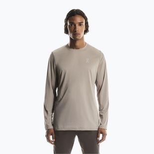 Men's On Core Long-T ungefärbt-weißes Lauf-Longsleeve