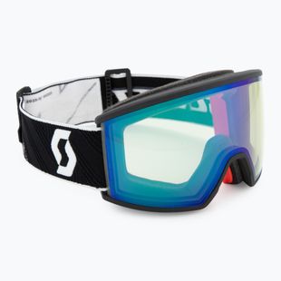 Skibrille SCOTT Ambit black/white/amp aurora green chrome