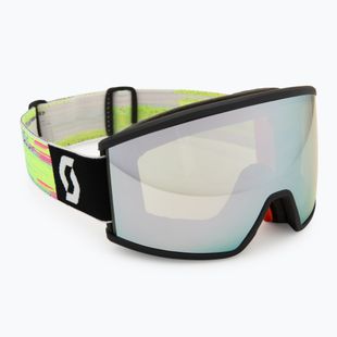 Skibrille SCOTT Ambit Compact black/neon yellow/amp white chrome