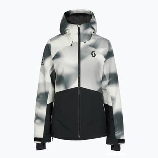 Damen-Skijacke SCOTT Ultimate Dryo 10 dust white print/black