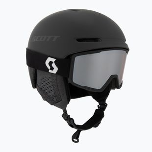 Skihelm SCOTT Track + Skibrille Factor Pro Set mineral black/amp silver chrome