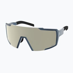 Sonnenbrille SCOTT Shield metallic blue/amp white chrome