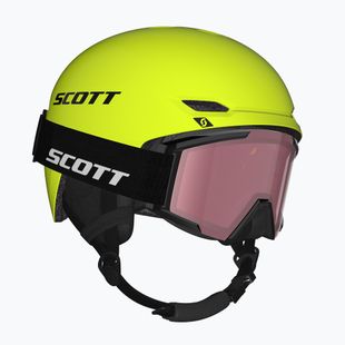 Kinder-Skihelm SCOTT Track + Gogle Factor Pro Combo neon yellow/black