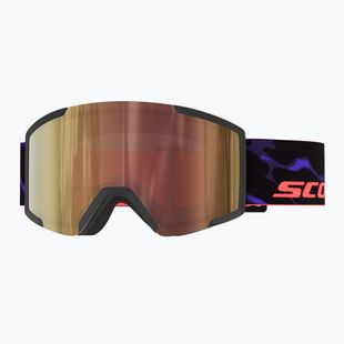 Skibrille SCOTT Shield LS black/purple/cinnamon chrome