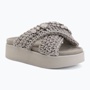 Damenbadelatschen INUIKII Woven Stones Platform stone grey
