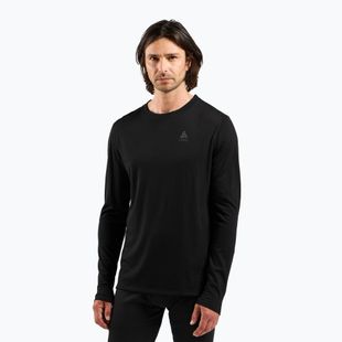 Herren Thermoaktivshirt ODLO Merino 160 Bl Top Crew Neck black