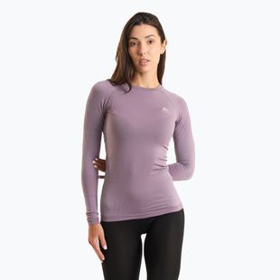 Damen Thermoaktivshirt ODLO Performance Warm Bl Top Crew Neck gray ridge