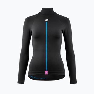 Damen-Radsport-Langarmshirt ASSOS Winter Skin Layer P1 W schwarz