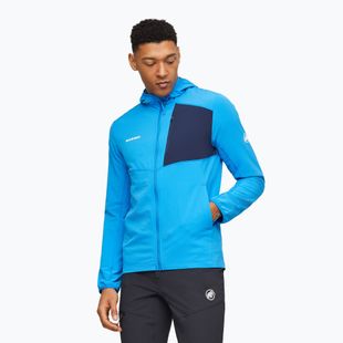Herren-Trekkingsweatshirt Mammut Madris Light ML Hooded Jacket Men glacier blue/marine