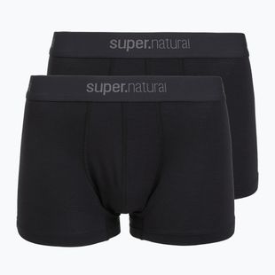 Herren Thermo-Boxershorts super.natural Tundra 175 2er-Pack jet black/jet black