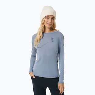 Damen-Longsleeve super.natural Bergglück flint stone/blueberry