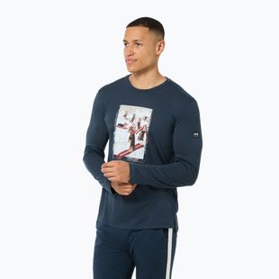 Herren-Longsleeve super.natural Dachshund Party blueberry/various