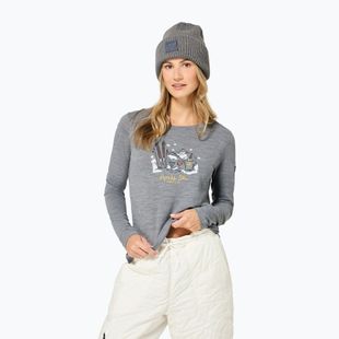 Damen-Longsleeve super.natural Apres Ski cashmere grey melange/various