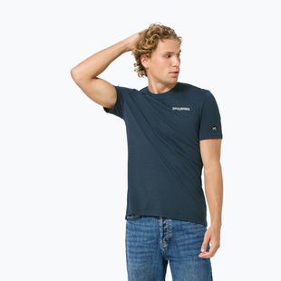 Herren-Shirt super.natural Peak Lovers blueberry/vapor grey