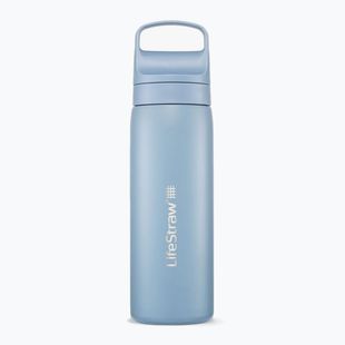 LifeStraw Go 2.0 Stahl-Reiseflasche mit Filter 500 ml isländisch blau
