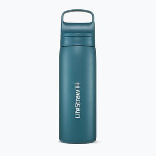 LifeStraw Go 2.0 Stahl-Reiseflasche mit Filter 500 ml Lagune teal
