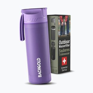 Trinkflasche mit Filter Bachgold Selfpress Waterfilter 500 ml Lila