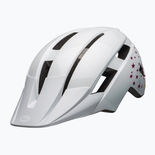 Bell Sidetrack II Integrated MIPS Kinder Fahrradhelm weiß Sterne