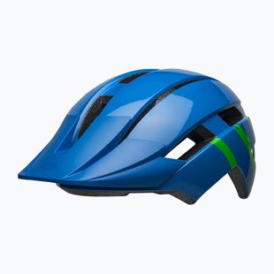 Bell Sidetrack II Streik Kinder Fahrradhelm Glanz blau/grün