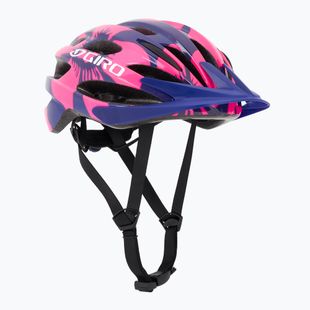 Giro Raze Kinder Fahrradhelm Beere blaue Blumen
