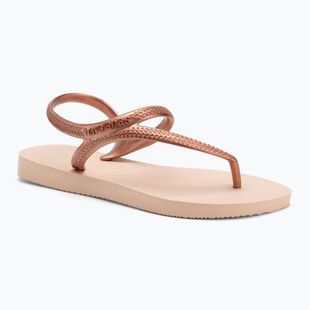 Damen Havaianas Flash Urban Ballett rosa / golden erröten Sandalen