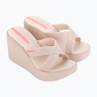 Damen-Pantoletten Ipanema High Fashion II Slide beige/glitter/pink