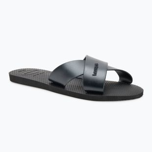 Damen-Flip-Flops Havaianas Aqua Metallic schwarz