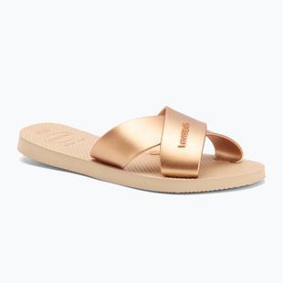 Havaianas Aqua Metallic goldene Damen Flip-Flops
