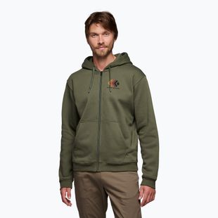 Herren Black Diamond Faded Full Zip Hoody tundra Sweatshirt