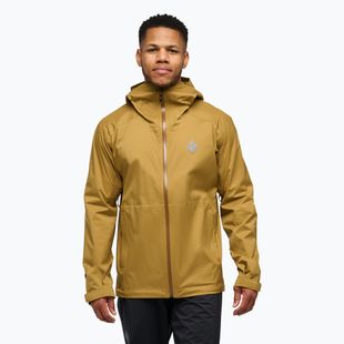 Herren Black Diamond Fineline Stretch Shell Flachs Regenjacke