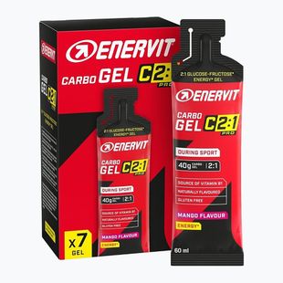 Set Energiegels Enervit Carbo Gel C2:1Pro 7 pcs x 60 ml mango
