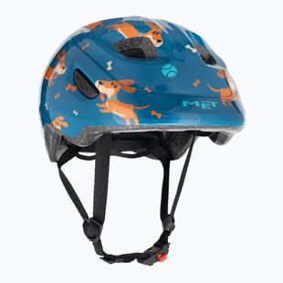 Fahrrad Helm Kinder MET Hooray blue teckel glossy