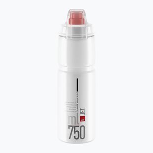 Elite Jet Plus Fahrradflasche 750 ml klar/rot Logo