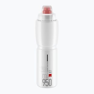 Elite Jet Plus Fahrradflasche 950 ml klar/rot Logo
