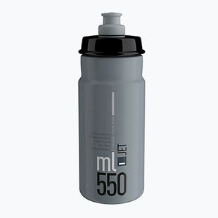 Elite Jet 550 ml Fahrradflasche grau/schwarzes Logo
