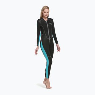 Cressi Lido Monopiece 2 mm schwarz/aquamarin Damen Neoprenanzug